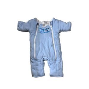 Baby Merlins Magic Sleepsuit 3-6M, 12-18 Lb, Light Blue Swaddle Wrap Transition